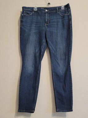 Vera Wang SIMPLY VERA Skinny leg blue JEANS size 16